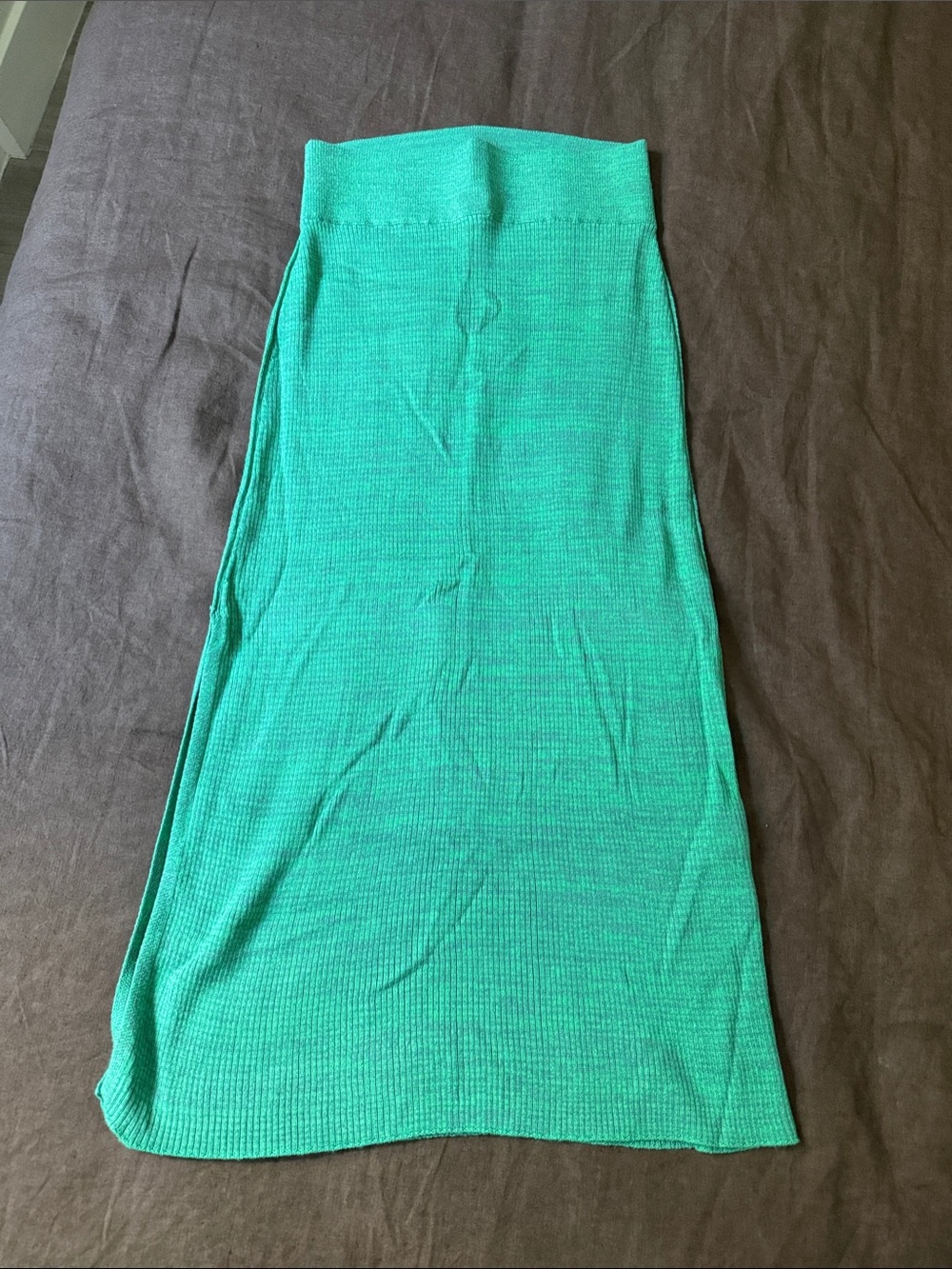 Free People Teal Knit Maxi Skirt